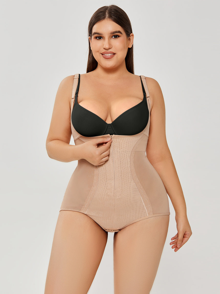 Full-Body Slimming Shapewear for Women - Tummy Control Bodysuit with Adjustable Straps
